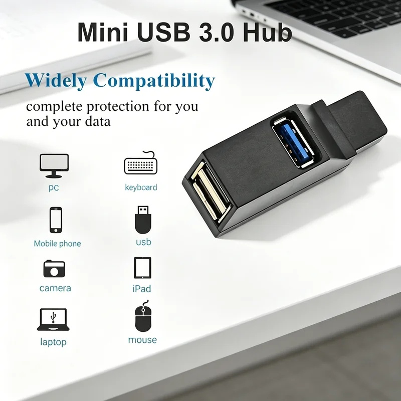Tablet With All Accessories - USB 3.0 2.0 回転可能な 3 ポートハブスプリッター、高速データ転送複数エキスパンダー