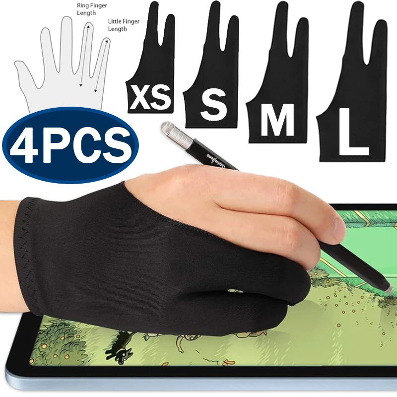 Drawing Glove Artist - 描画用手袋 パームリジェクション機能付き 2本指グローブ Apple iPad用 静電容量式タブレットスクリーン