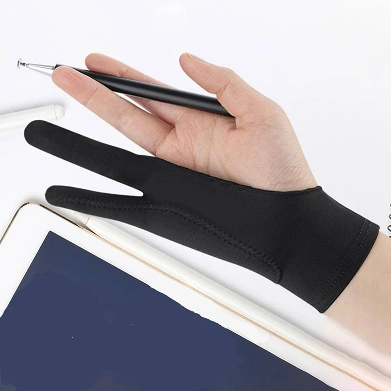 Drawing Glove Artist - 1/2 個シングル/三層 2 指アンチミスタッチペイントスケッチグローブタブレットスクリーンタッチグローブアーティスト描画書き込みグローブ