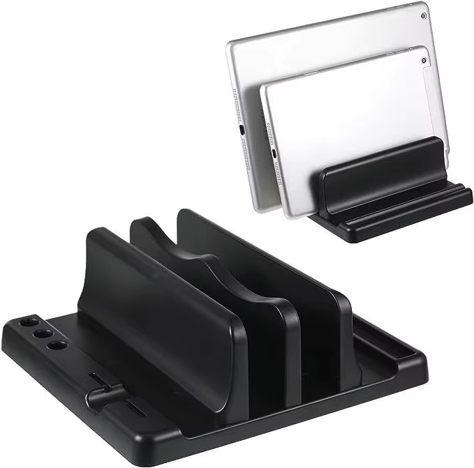 Tablet Computer Accessories - オフィス ABS ラップトップスタンド 垂直に置くとデスクスペースを節約 コンピューターアクセサリーを簡単に置くことができます 幅を伸ばすことができ、オフィスデスクに収納できます