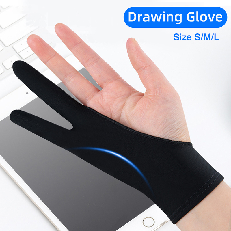 Drawing Glove Artist - 2本指描画手袋 パームアンチタッチ 防汚 タブレット用 デジタルボード タッチスクリーン