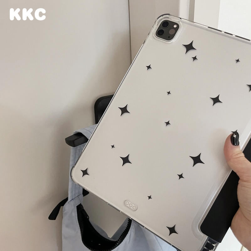 Graphic Tablet Accessories - 水玉模様のスターブラックミニマリスト韓国風INS iPad 9/8/7世代 10.2インチ/iPad Pro 10/11世代