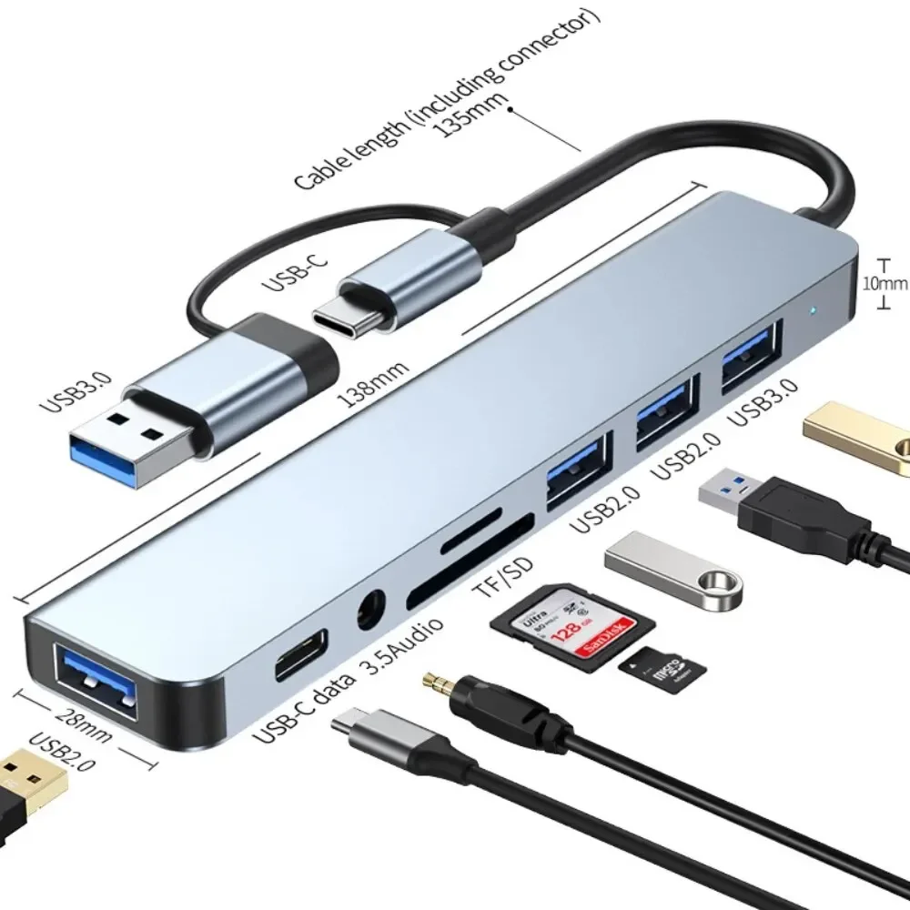 Usb Hub Type C - 8 In 2 USB-C ハブ 3.0