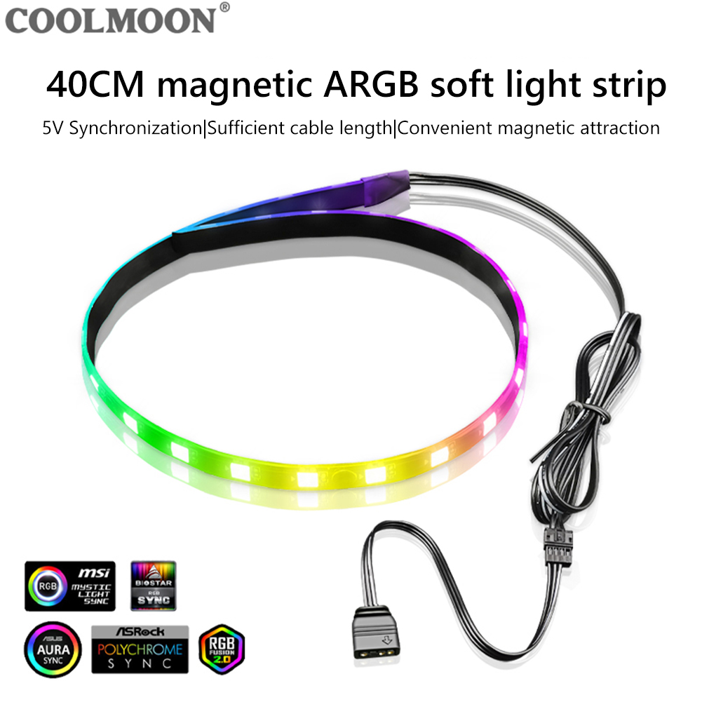 Tablet With All Accessories - Coolmoon CM-LS40 5v argb pcケースledライトバーsata 3PINデスクトップコンピュータランプストリップ40センチメートルマザーボードrgb装飾アクセサリー