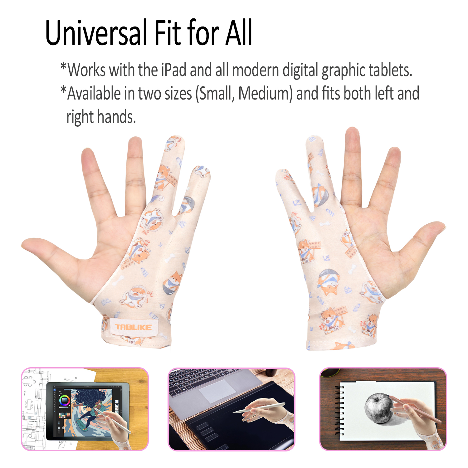 iPad/グラフィック描画タブレット用3層滑り止めグローブ  - Drawing Glove Artist のレビューと価格
