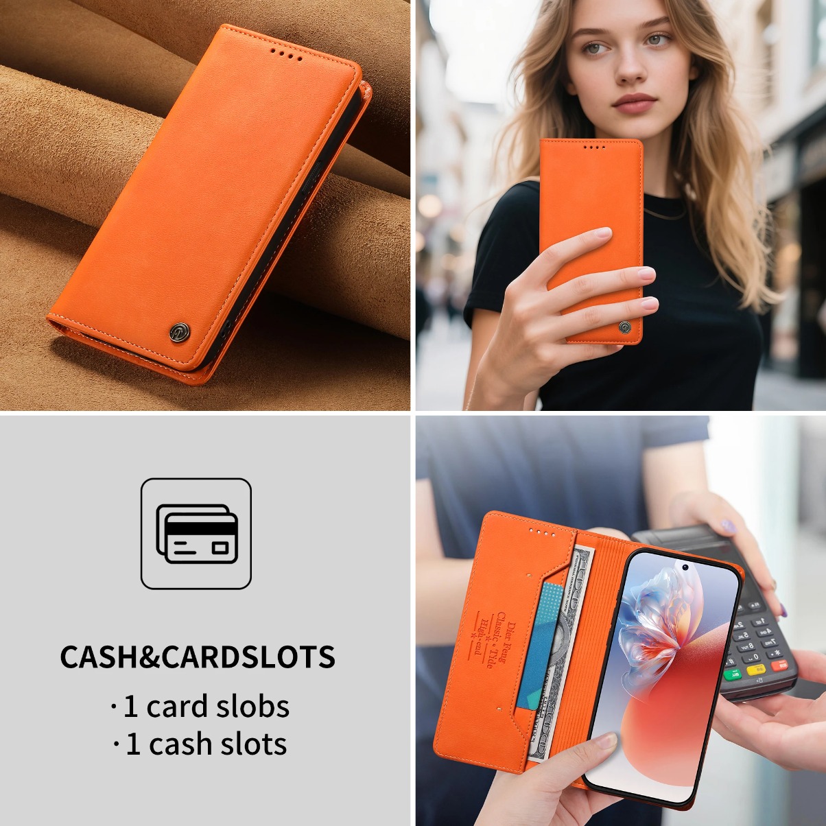 RFIDブロッキング機能付き財布型カードホルダー付きフリップ - Tablet S9 Fe Accessories のレビューと価格