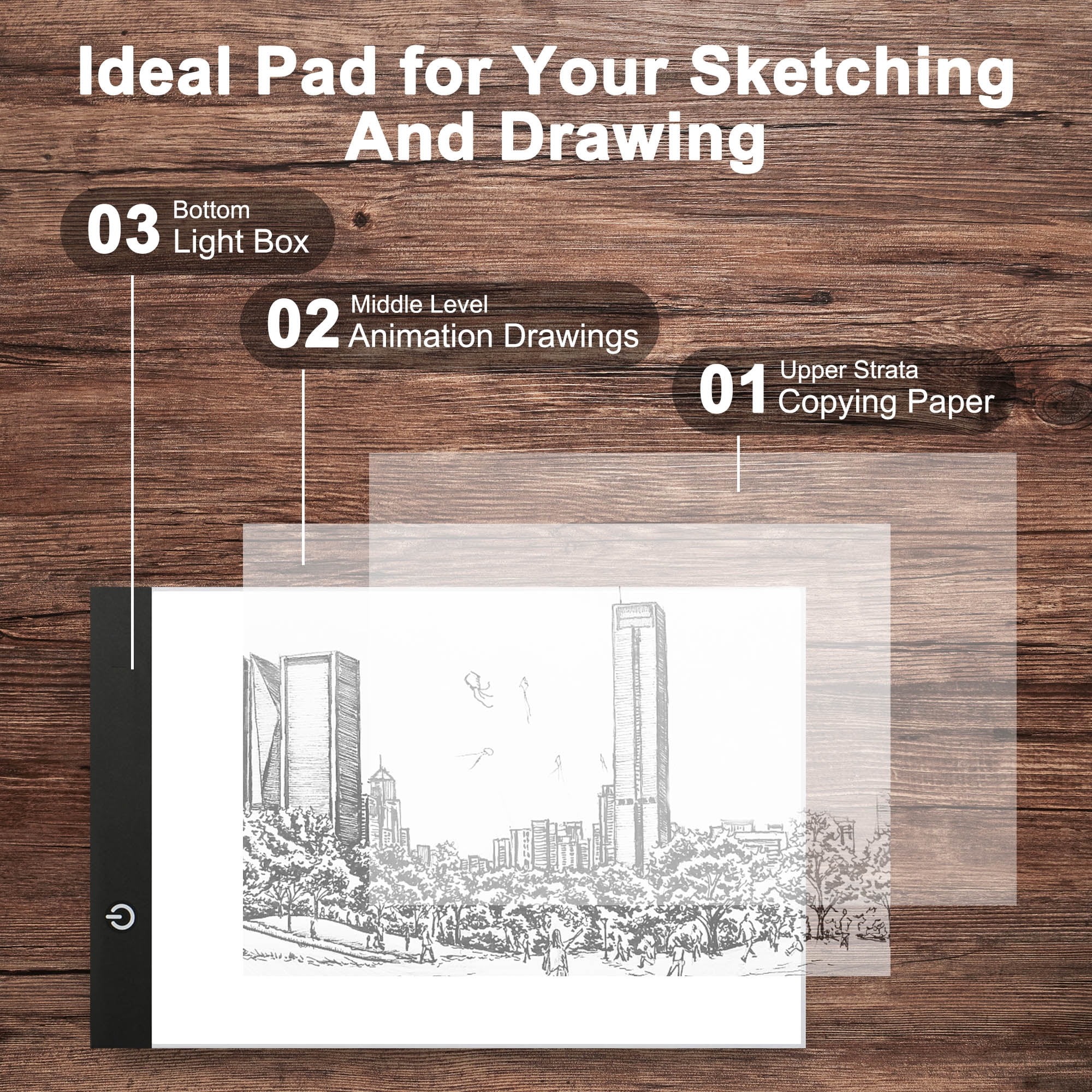 LED描画コピー台 3段階調光ボードテーブル アニメーション - Graphic Tablet Accessories のレビューと価格