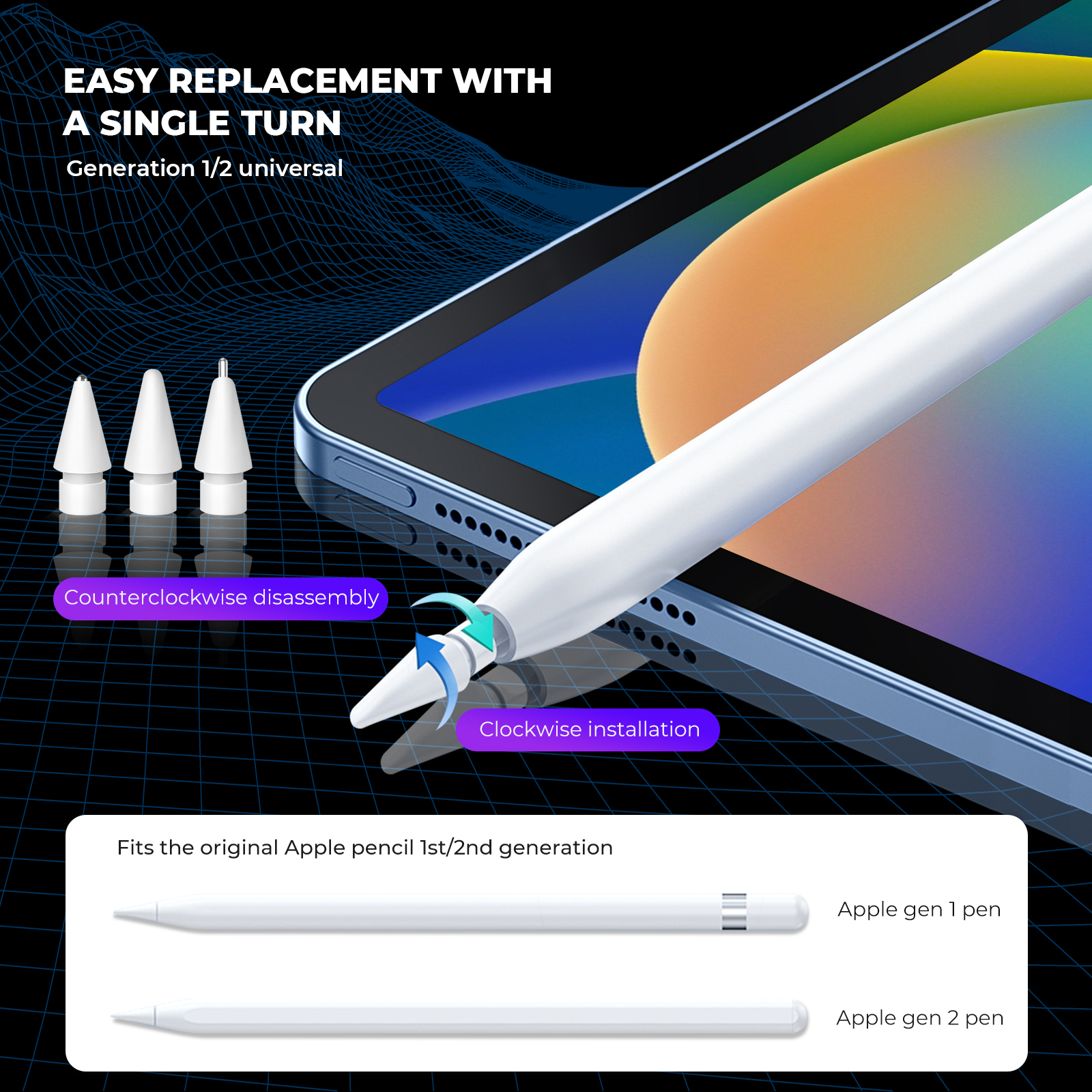 6/4 in 1 交換用ペンシルチップ Apple Penc - Graphic Tablet Accessories のレビューと価格