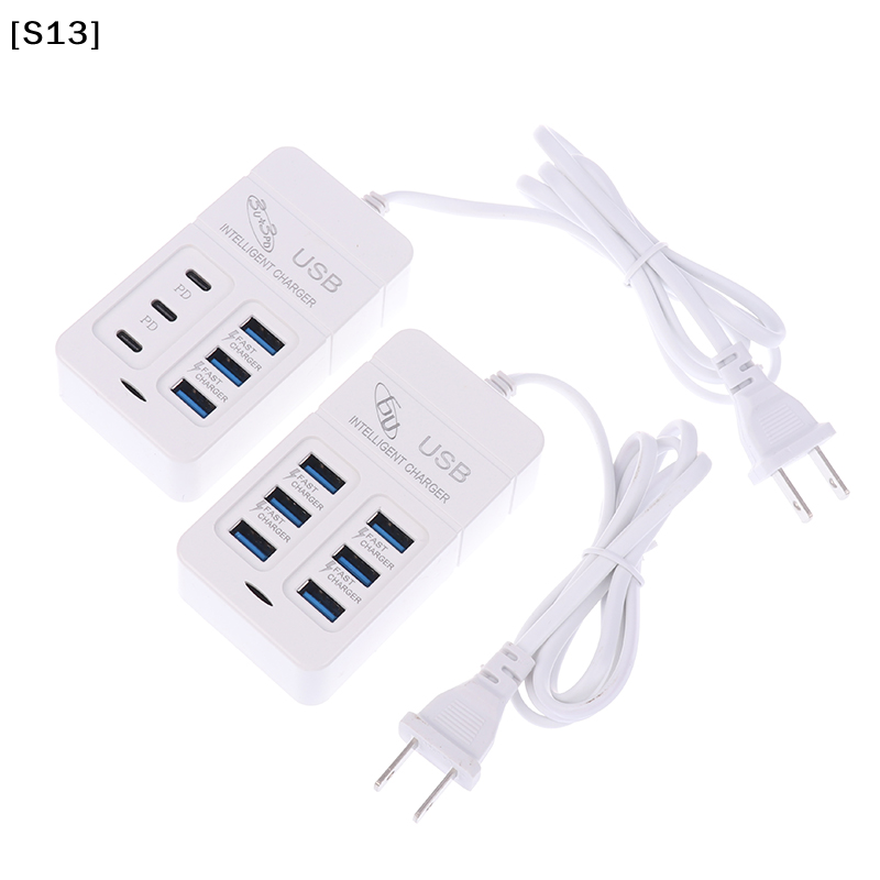 1PC USプラグ 6ポート マルチポートUSB充電器 35 - Usb Hub Type C のレビューと価格