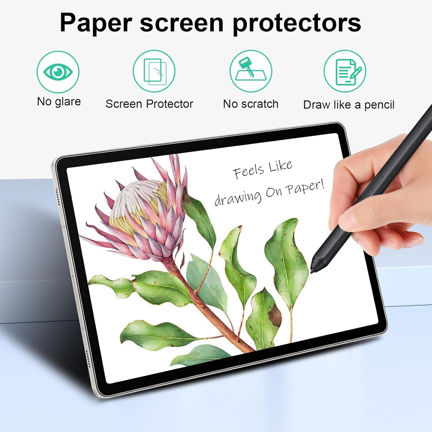 紙のような質感のスクリーンプロテクターフィルム 2枚入り S - Samsung Tablet S10 Accessories のレビューと価格