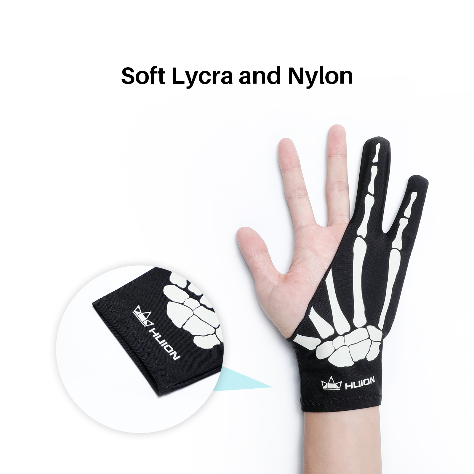 Huion スケルトン グローブ 2 本指防汚アーティスト  - Drawing Glove Artist のレビューと価格