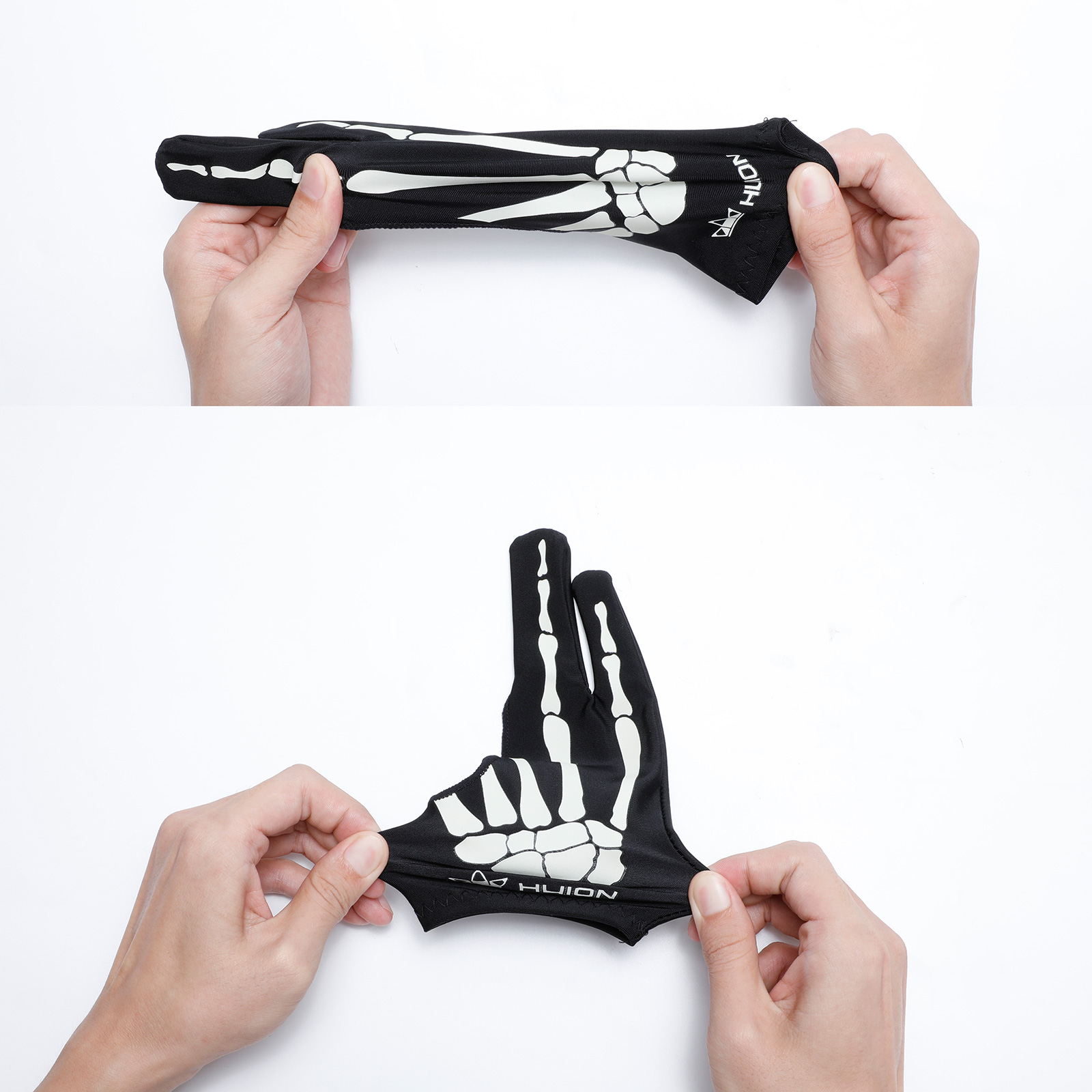 Huion スケルトン グローブ 2 本指防汚アーティスト  - Drawing Glove Artist のレビューと価格