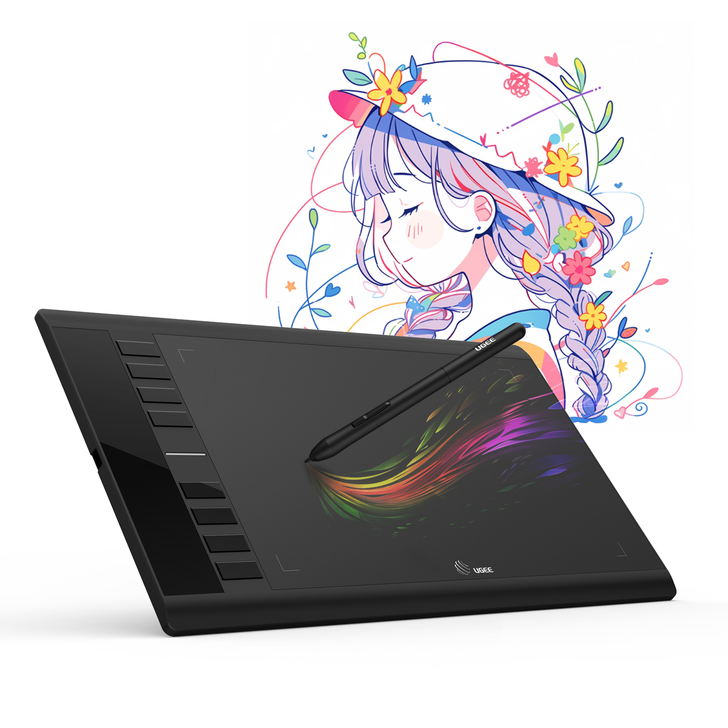 HUGEE M708 10x6インチグラフィックタブレット, - Graphic Tablet Accessories のレビューと価格