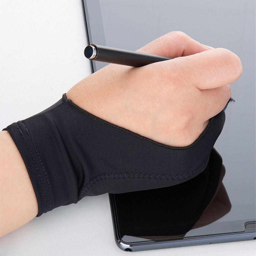 新しいアンチタッチ二本指防汚ハンドペイント手袋油絵画材タブレ - Drawing Glove Artist のレビューと価格