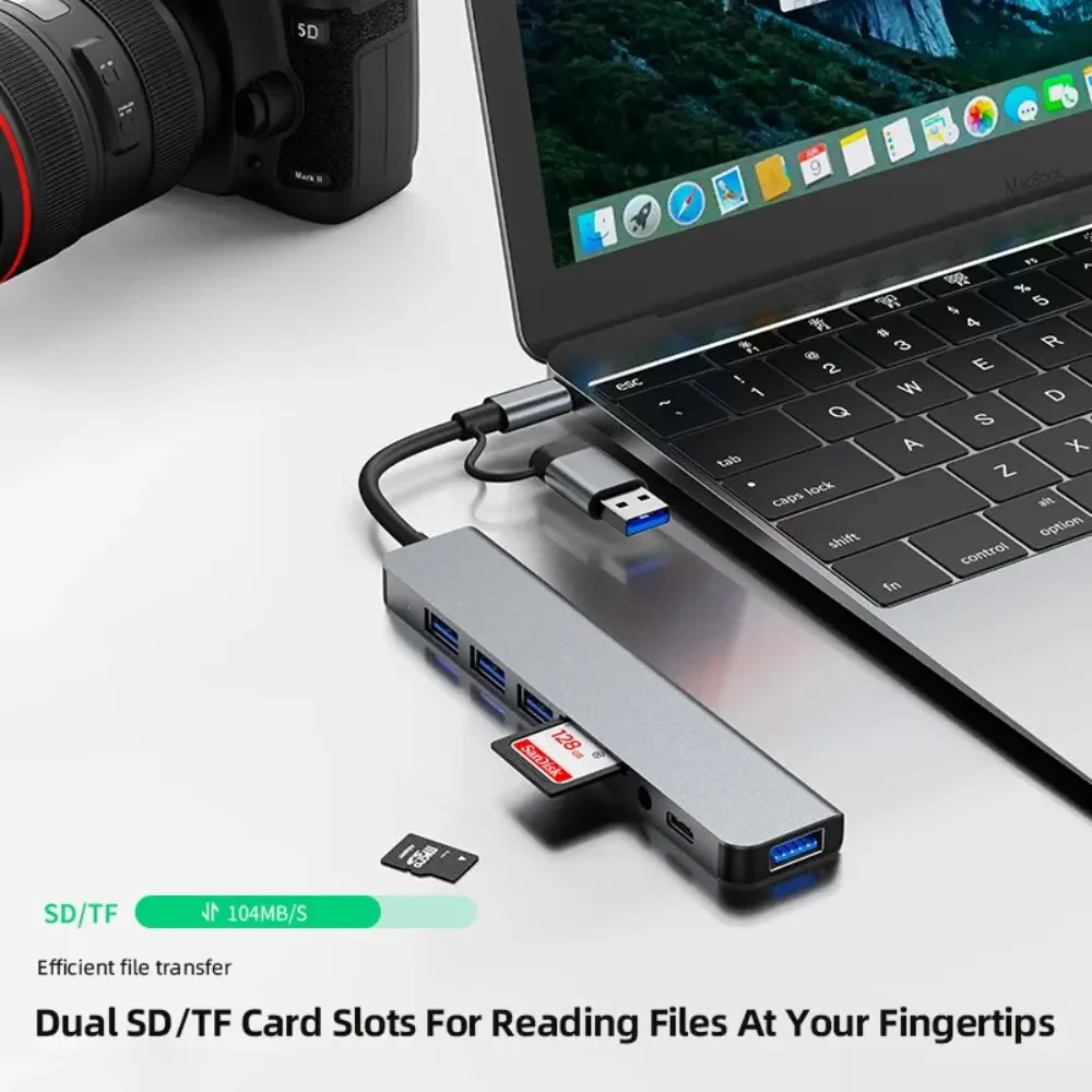 8 In 2 USB-C ハブ 3.0 SD/TF カードリ - Usb Hub Type C のレビューと価格