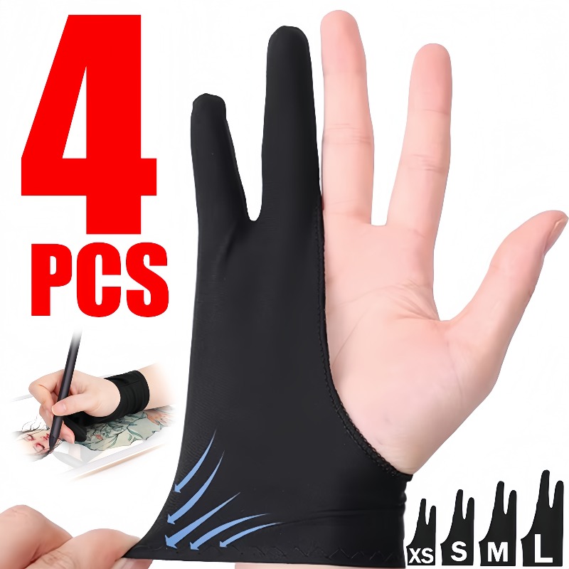 アクリル繊維アンチタッチ描画手袋 2 本指ハンドペイント手袋 - Drawing Glove Artist のレビューと価格