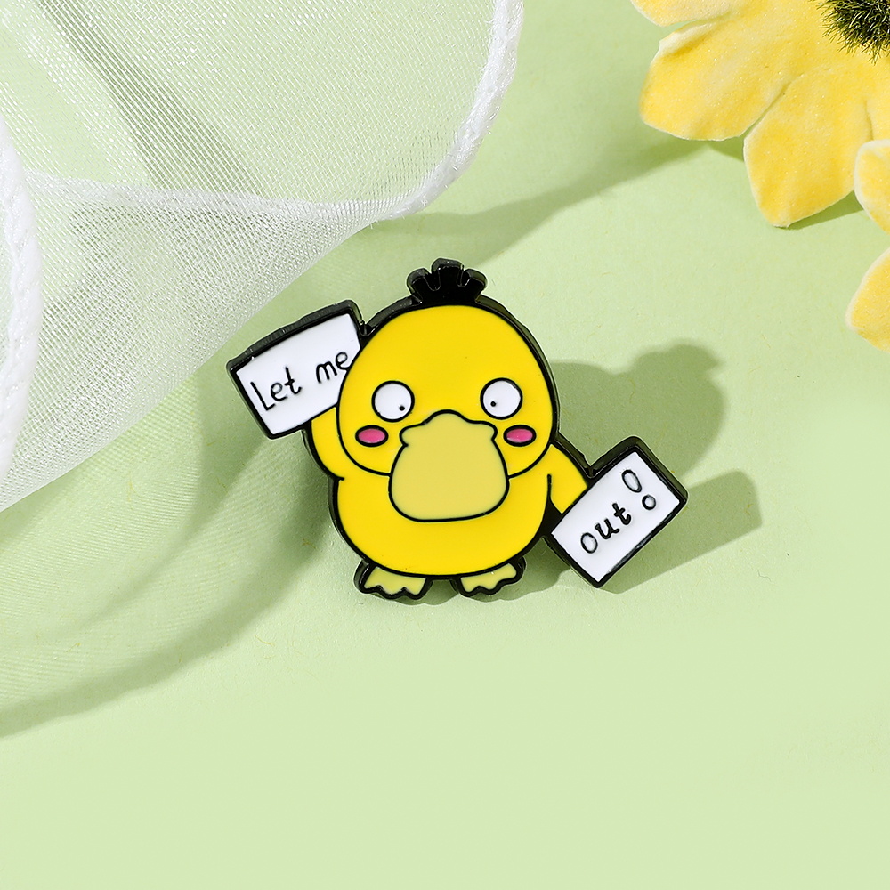 1個 ​ アニメアヒルの子ブローチ漫画かわいいサイダックサイ - Tablet Computer Accessories のレビューと価格