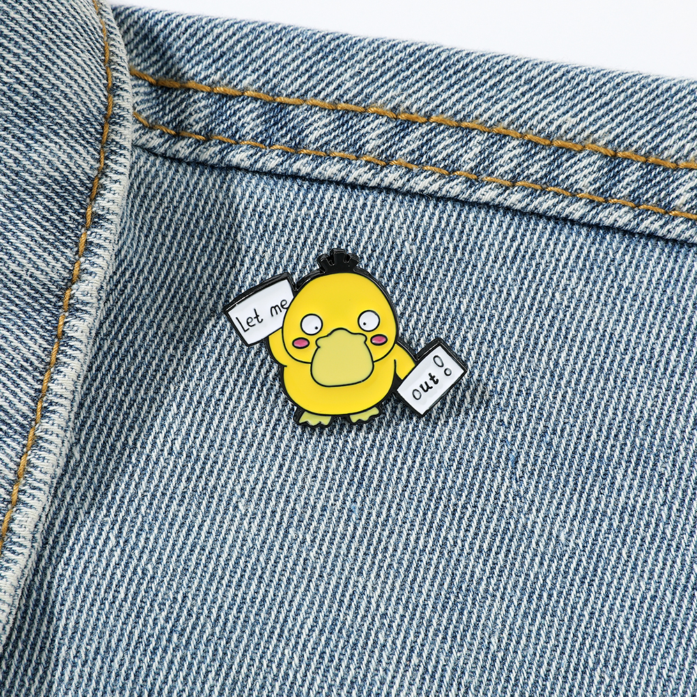 1個 ​ アニメアヒルの子ブローチ漫画かわいいサイダックサイ - Tablet Computer Accessories のレビューと価格