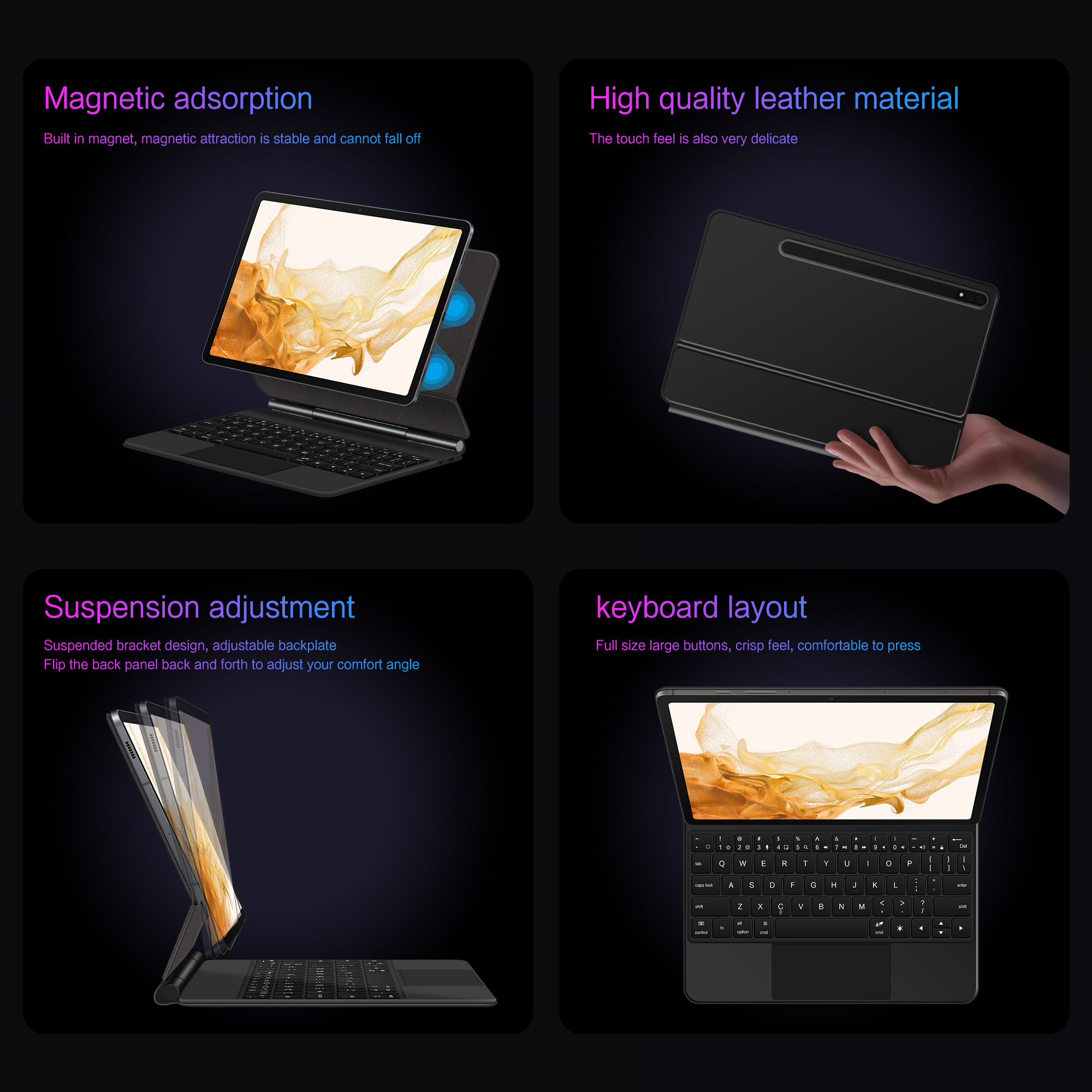 LFOIQN マジックキーボード サムスンギャラクシータブ  - Tablet S9 Fe Accessories のレビューと価格