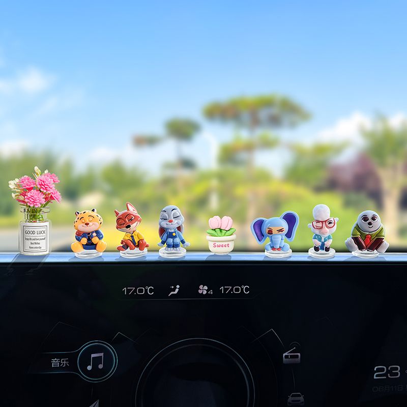 ズートピアの漫画風車の飾り物、車のディスプレイ、ダッシュボー - Tablet Computer Accessories のレビューと価格