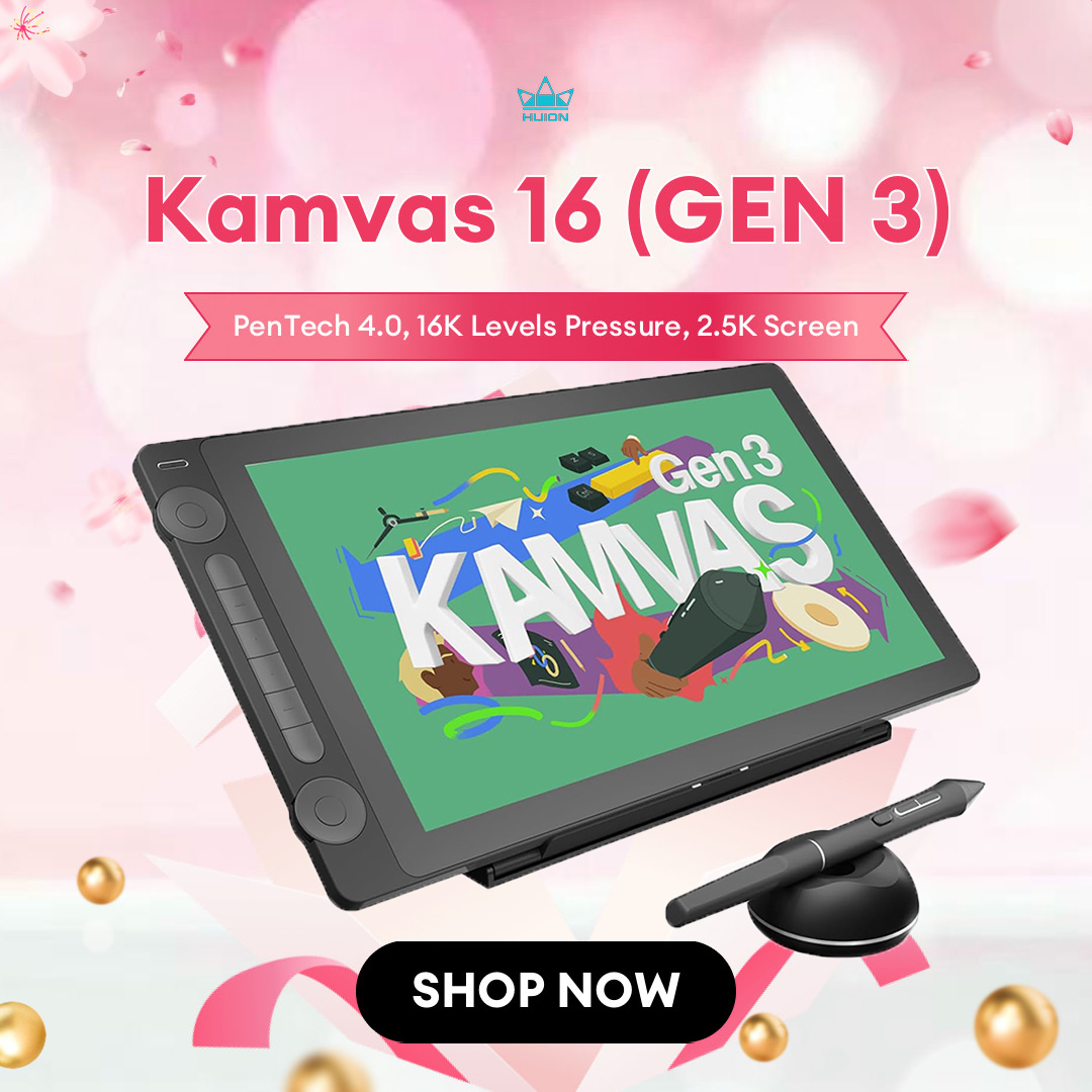 HUION-グラフィックタブレットKamvas,16K,圧力 - Graphic Tablet Accessories のレビューと価格