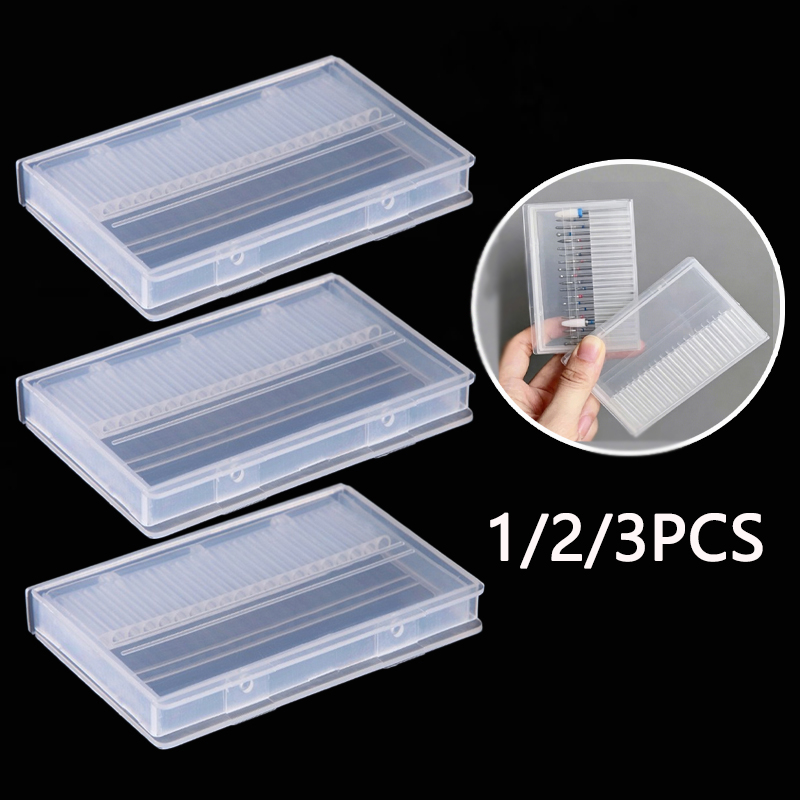 1/2/3 個 20 スロットクリアネイルドリルビットブラシ - Tablet Computer Accessories のレビューと価格