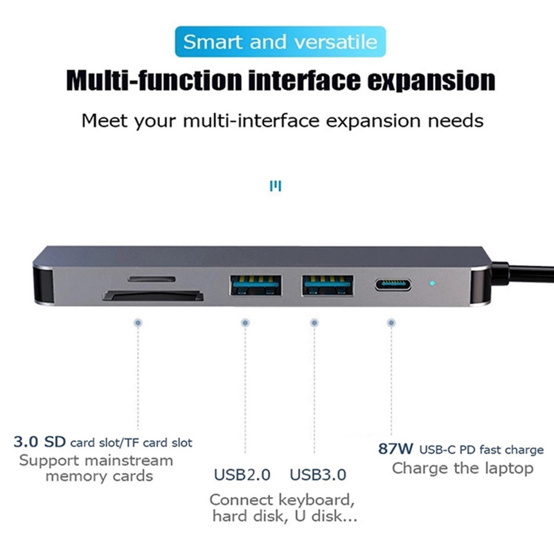 6 in 1 PD Type Cドッキングステーション MS - Usb Hub Type C のレビューと価格