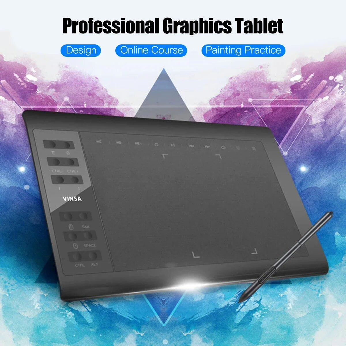 10x6 インチプロフェッショナルグラフィック描画タブレット - Graphic Tablet Accessories のレビューと価格